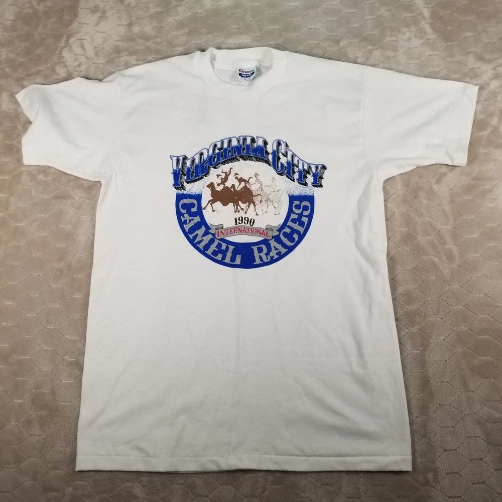VTG 1990 Virginia‎ City Camel Races Single-Stitch T-Shirt Sz L DS Deadstock